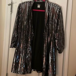 Venus sequin blazer size 16 black